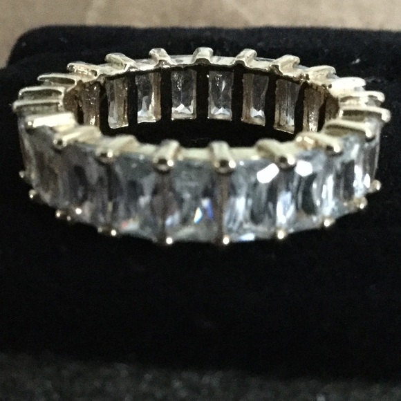 18K Gold-Plated Brass, Emerald Cut CZ Ring, New! - Picture 3 of 6
